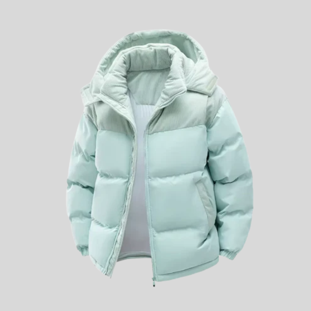 Isolated Winter Jacket for Men with Hood