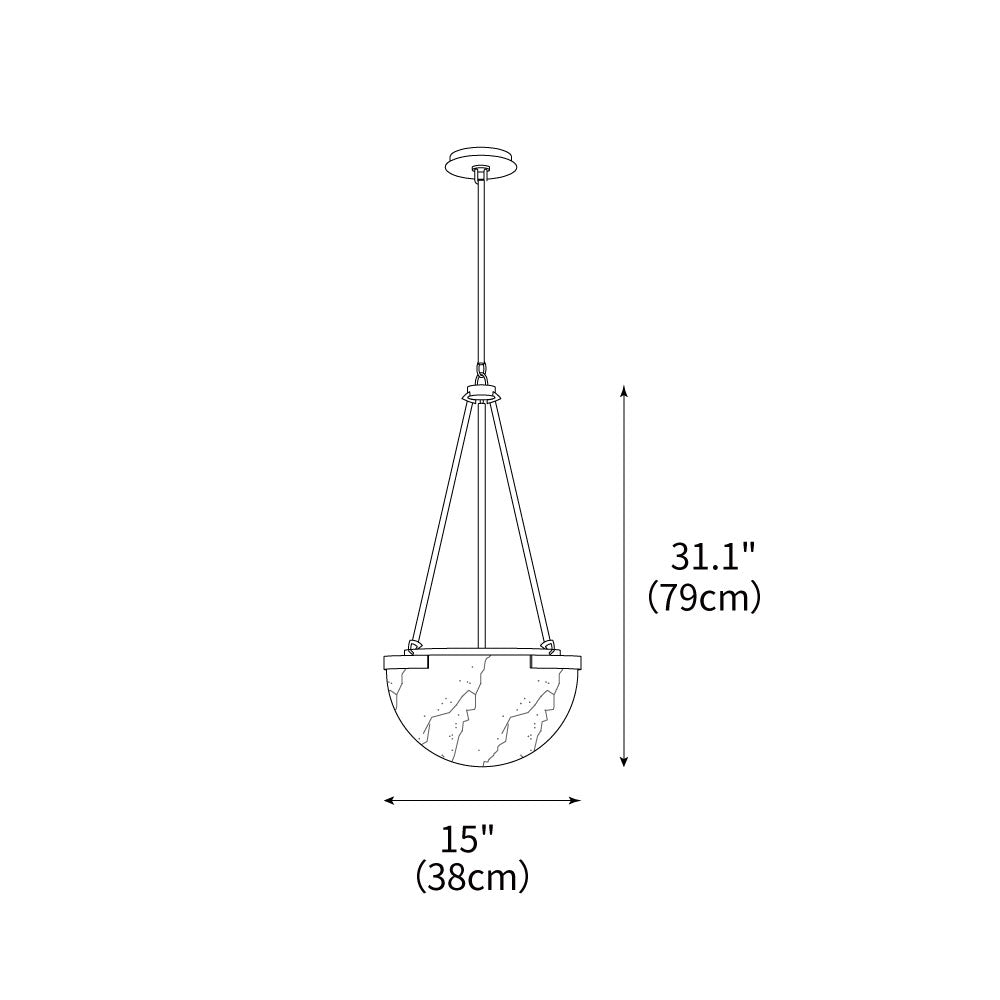Candelabro Luxe de alabastro con detalles dorados