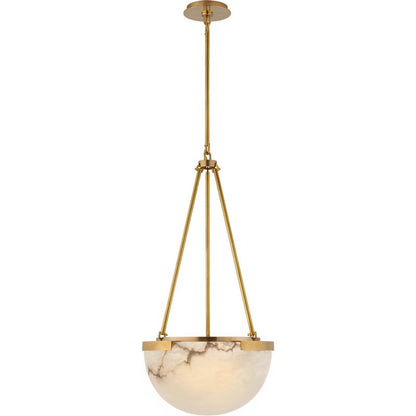 Candelabro Luxe de alabastro con detalles dorados