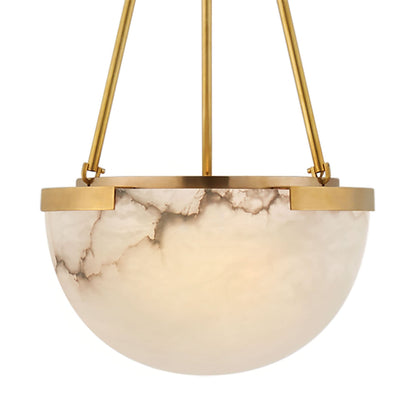 Candelabro Luxe de alabastro con detalles dorados