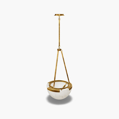 Candelabro Luxe de alabastro con detalles dorados