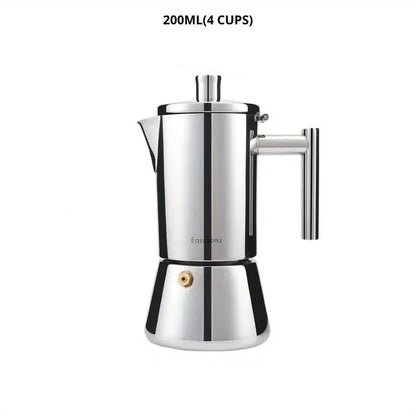 Moka italiana - Design in acciaio inossidabile - Caffè perfetto in modo facile e veloce