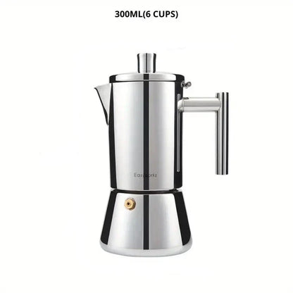 Moka italiana - Design in acciaio inossidabile - Caffè perfetto in modo facile e veloce
