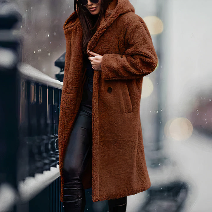 Weiche Fleecejacke mit Kapuze für Damen – Eris