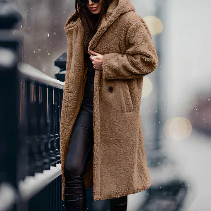 Weiche Fleecejacke mit Kapuze für Damen – Eris