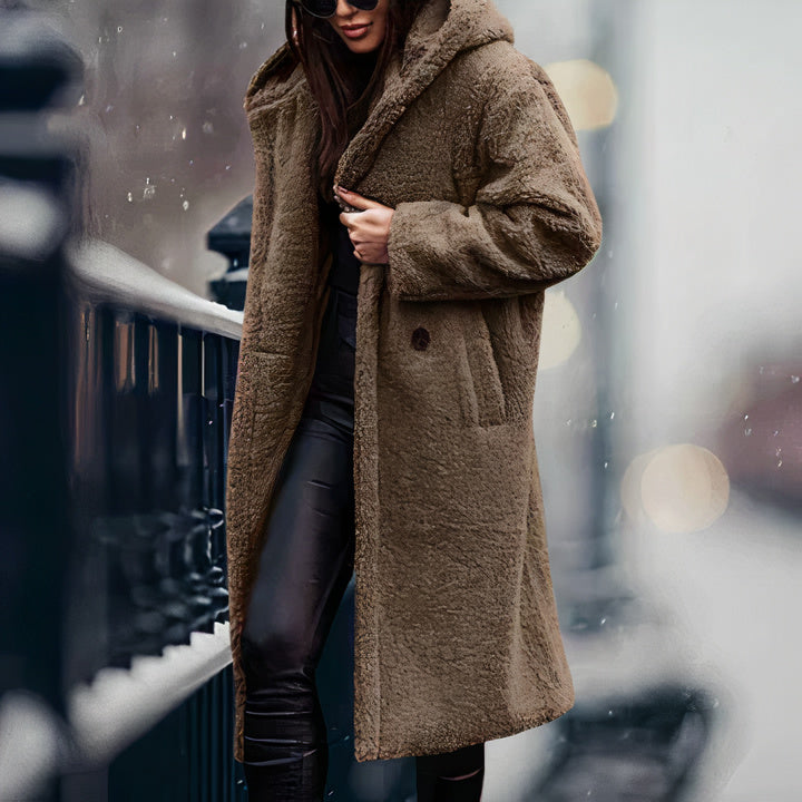 Weiche Fleecejacke mit Kapuze für Damen – Eris