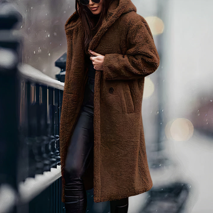 Weiche Fleecejacke mit Kapuze für Damen – Eris