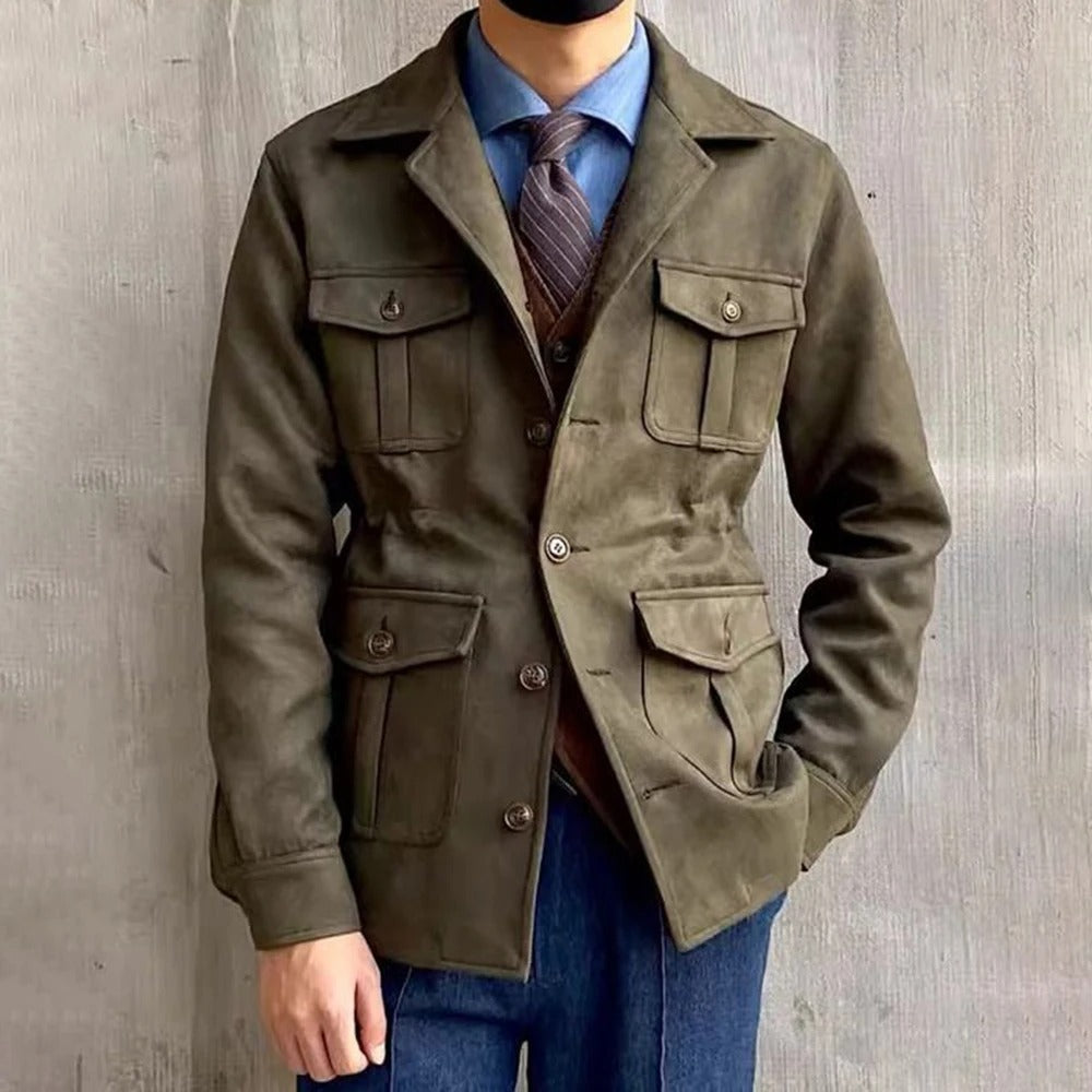 Jacket with Classic Collar and Flap Pockets