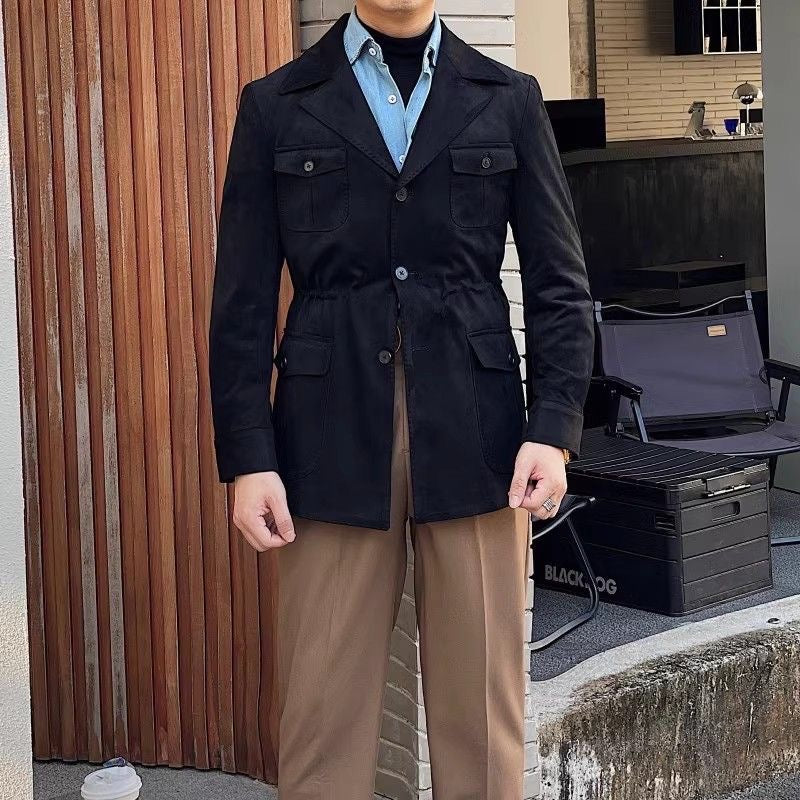 Jacket with Classic Collar and Flap Pockets