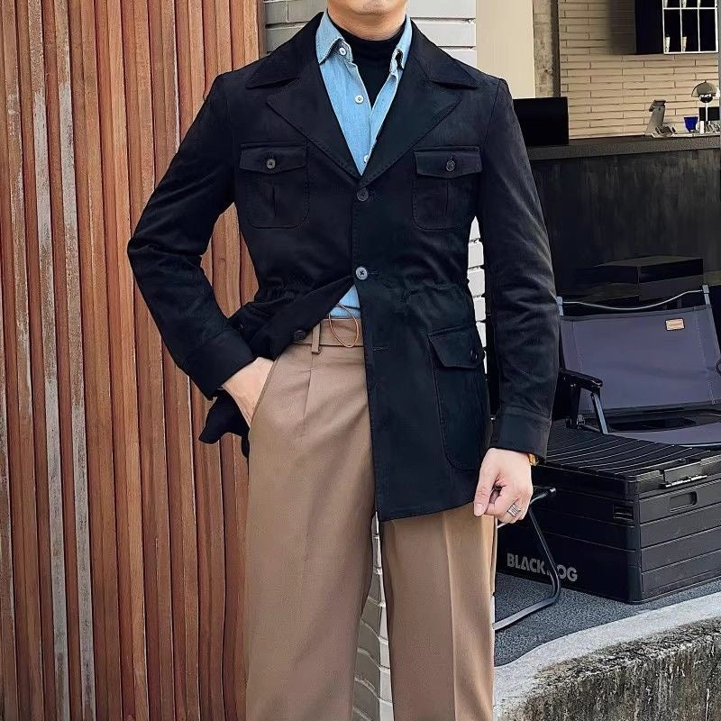 Jacket with Classic Collar and Flap Pockets