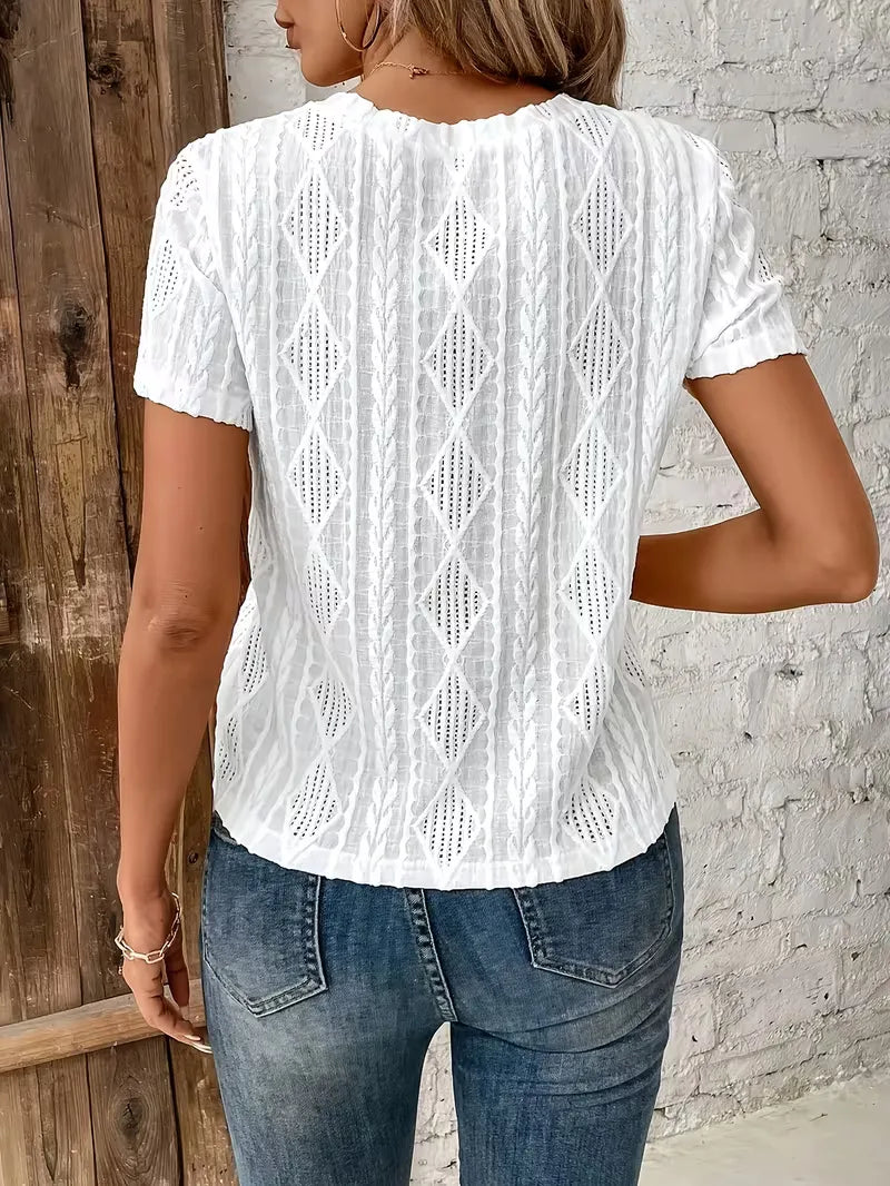 Jacquard Pattern T-shirt
