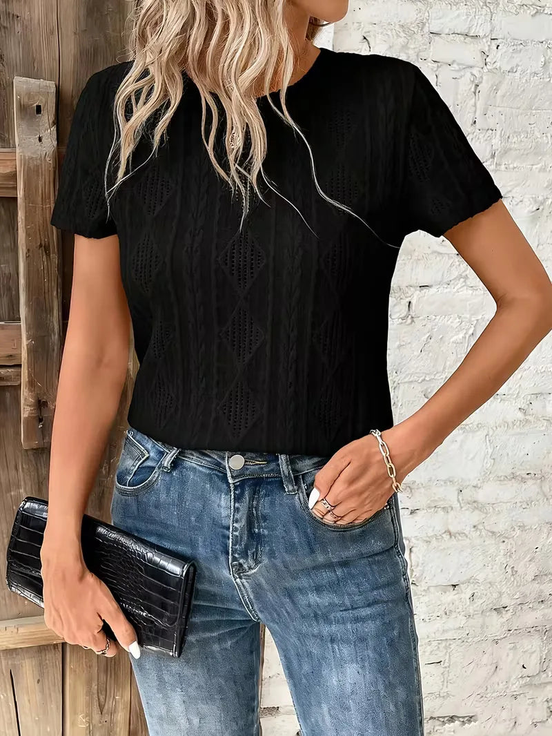 Jacquard Pattern T-shirt