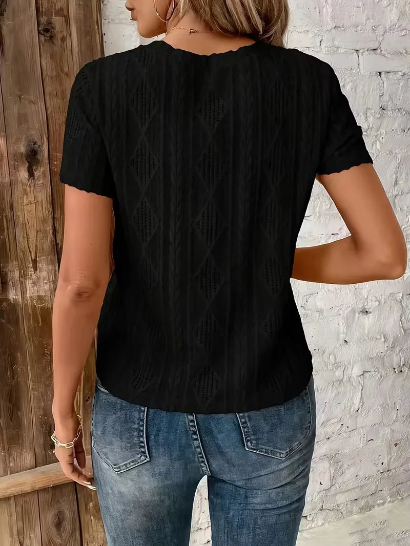 Jacquard Pattern T-shirt
