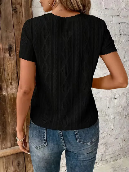 Jacquard Pattern T-shirt