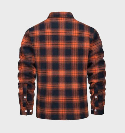 Jasper | Elegant men's flannel jacket in vintage style with fleece lining