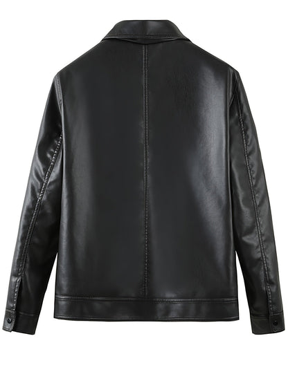 Jasper | Men's Imitation Leather Jacket with Zip and Pockets