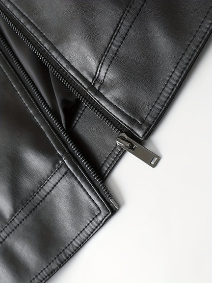 Jasper | Men's Imitation Leather Jacket with Zip and Pockets
