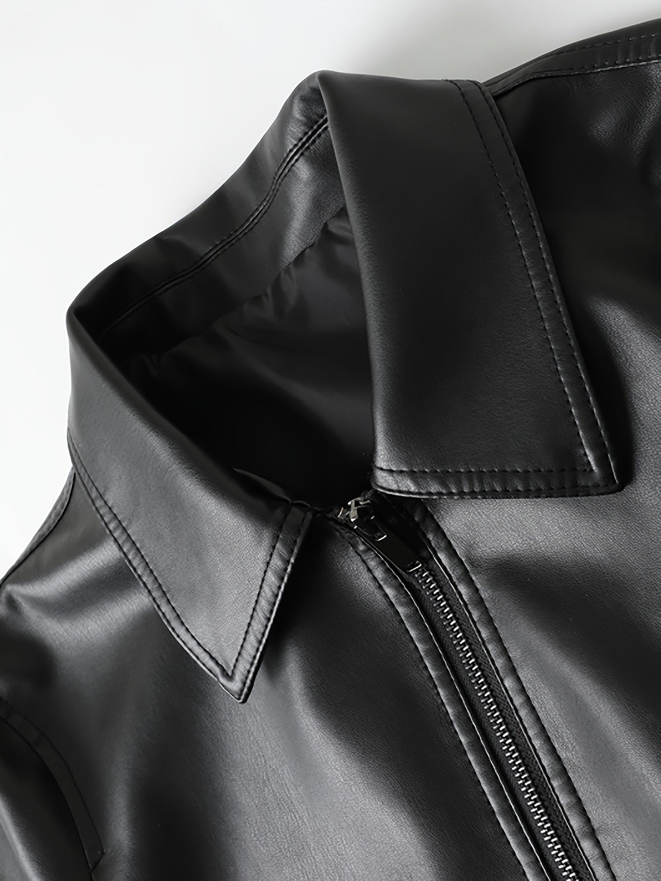 Jasper | Men's Imitation Leather Jacket with Zip and Pockets