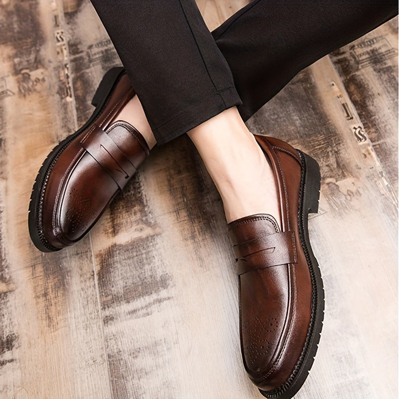 Jasper | Men's Penny Loafers with Brogue Details