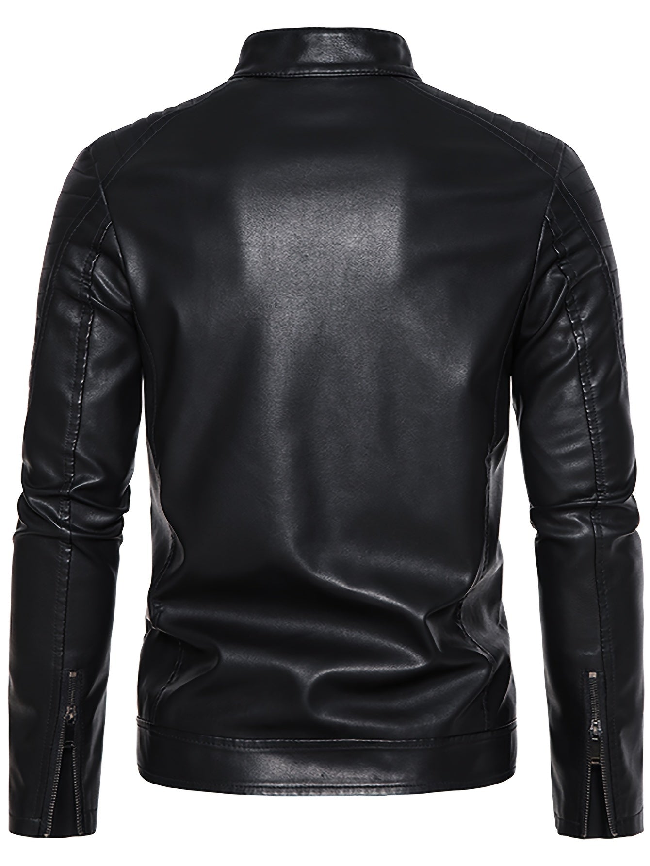 Jasper | Stylish PU Leather Men's Jacket with Stand-Up Collar