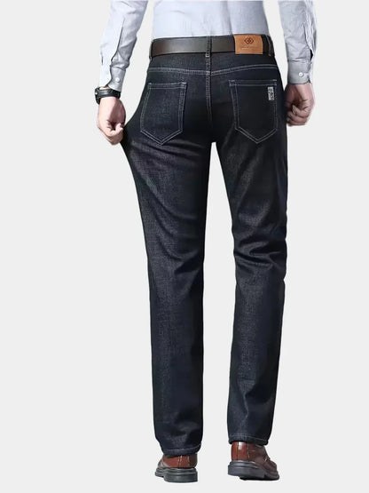 Jeans with fleece lining and regular fit