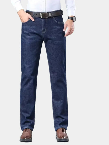 Jeans with fleece lining and regular fit