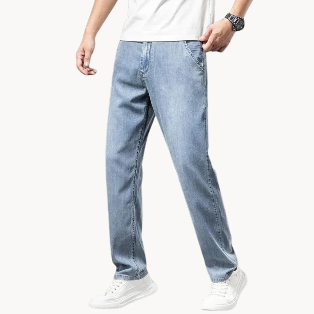 P legend | Jean en denim clair avec coupe droite