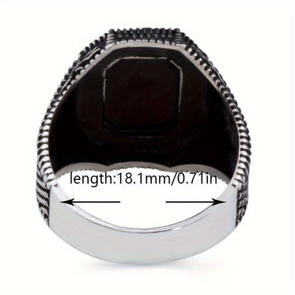 Jeroen | Black Ring with Rhinestones