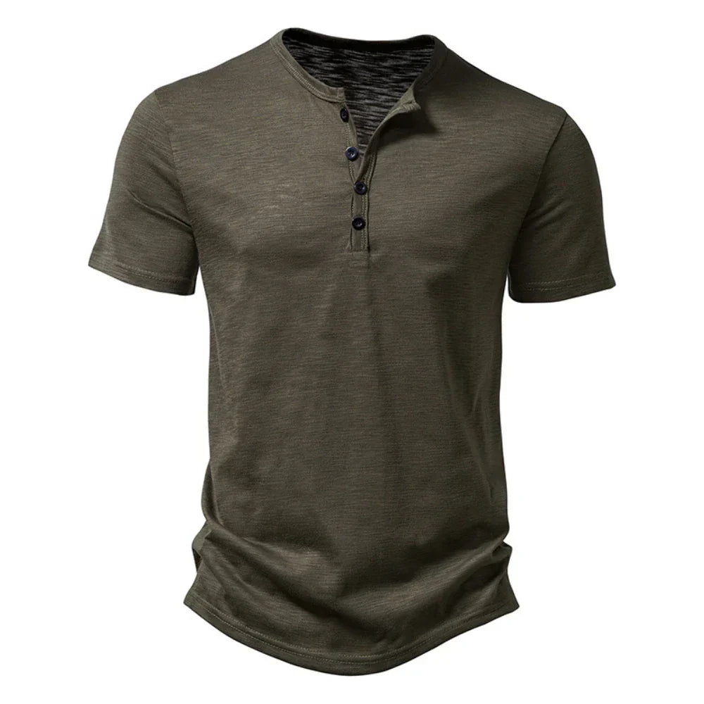 Jeroen | Men's Henley Collar T-Shirt