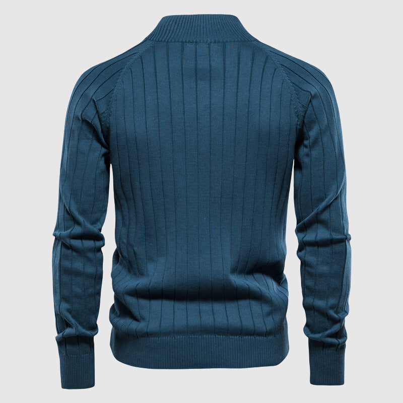 Men's Zip-Up Sweater - Cotton - Zyan