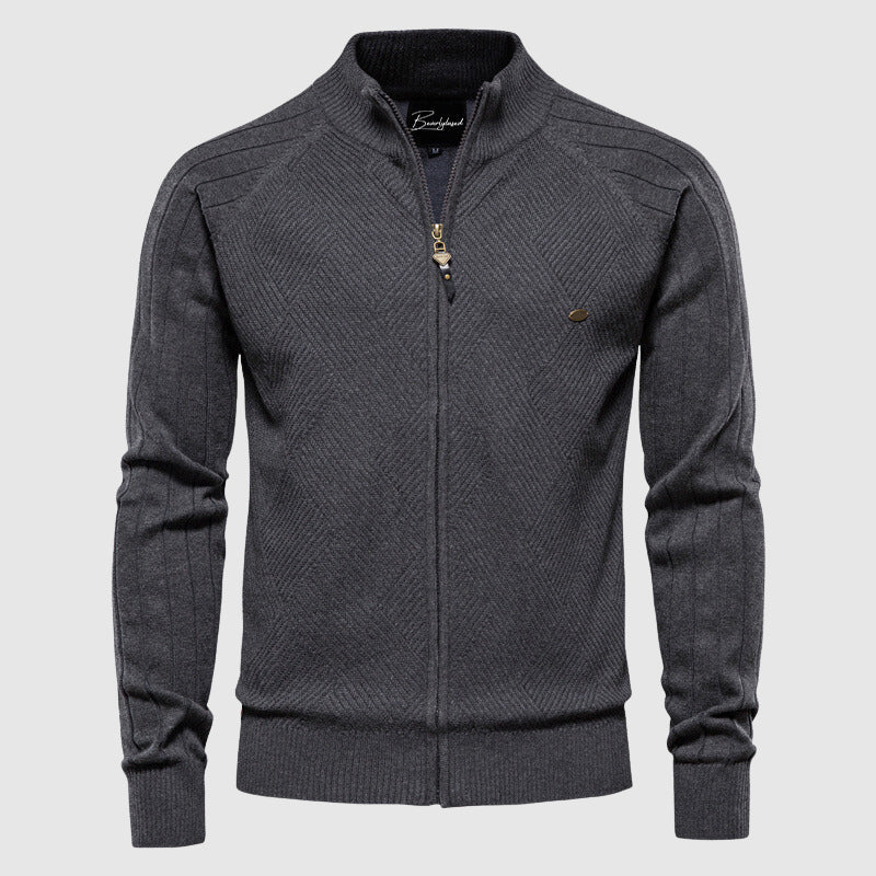 Men's Zip-Up Sweater - Cotton - Zyan