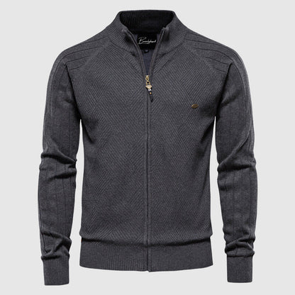Men's Zip-Up Sweater - Cotton - Zyan