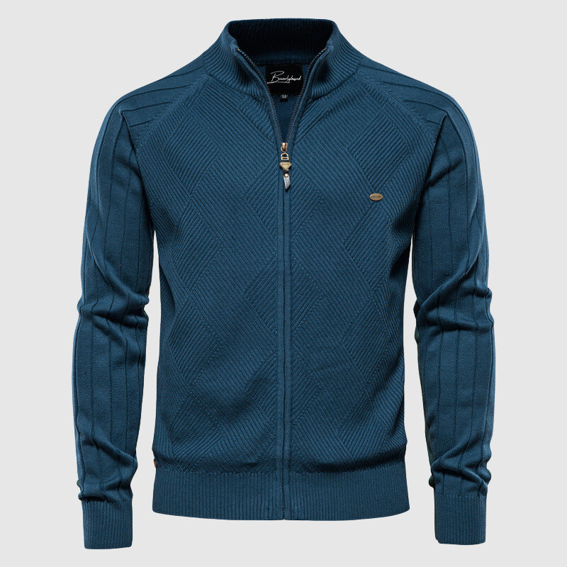 Men's Zip-Up Sweater - Cotton - Zyan