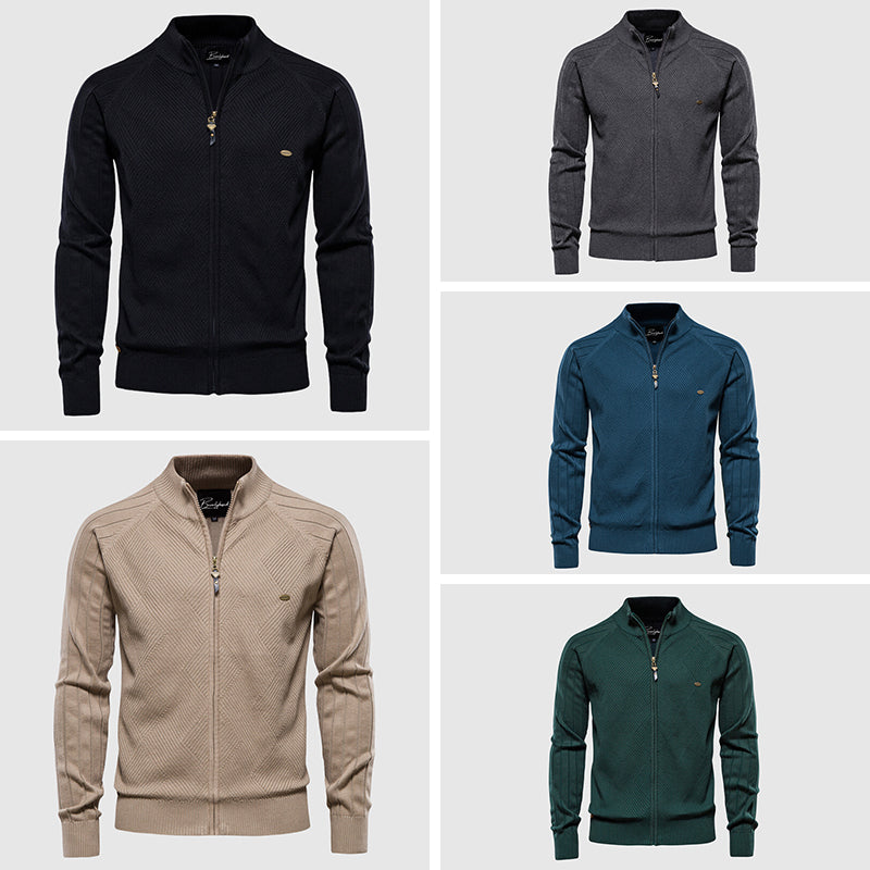 Men's Zip-Up Sweater - Cotton - Zyan