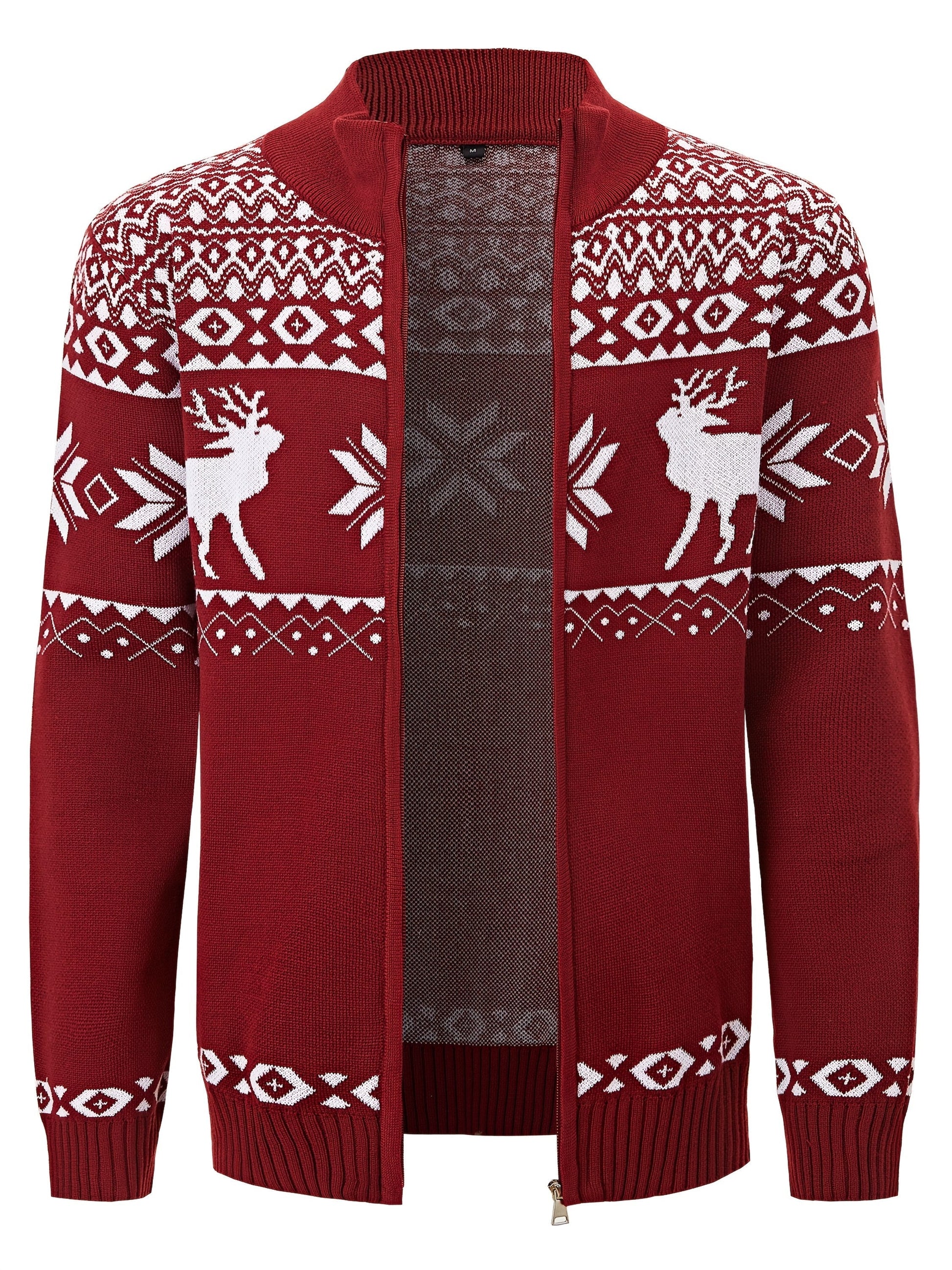 Joris | Casual knitted cardigan with reindeer pattern