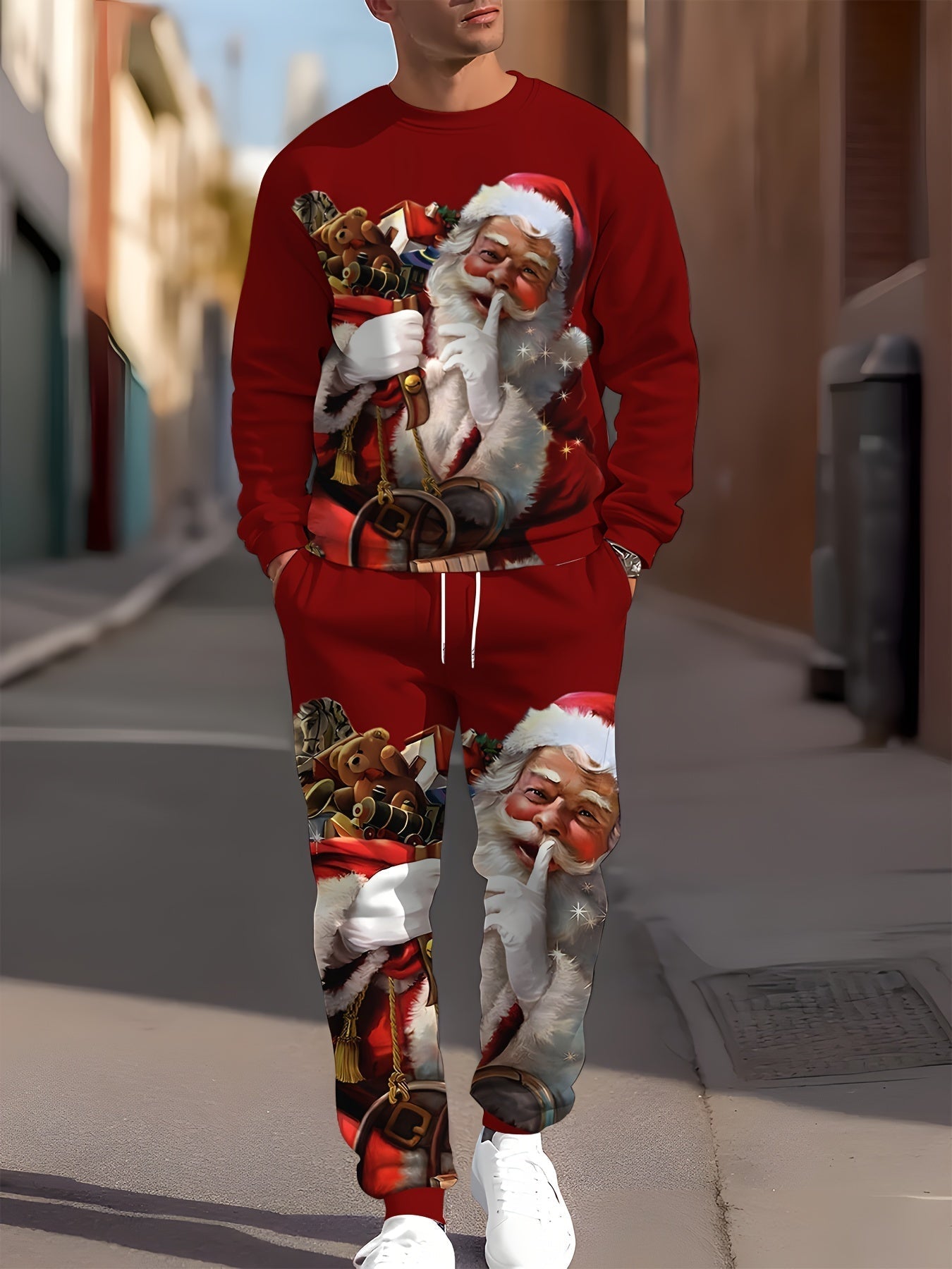 Joris | Festive Reindeer Print Christmas Tracksuit Set
