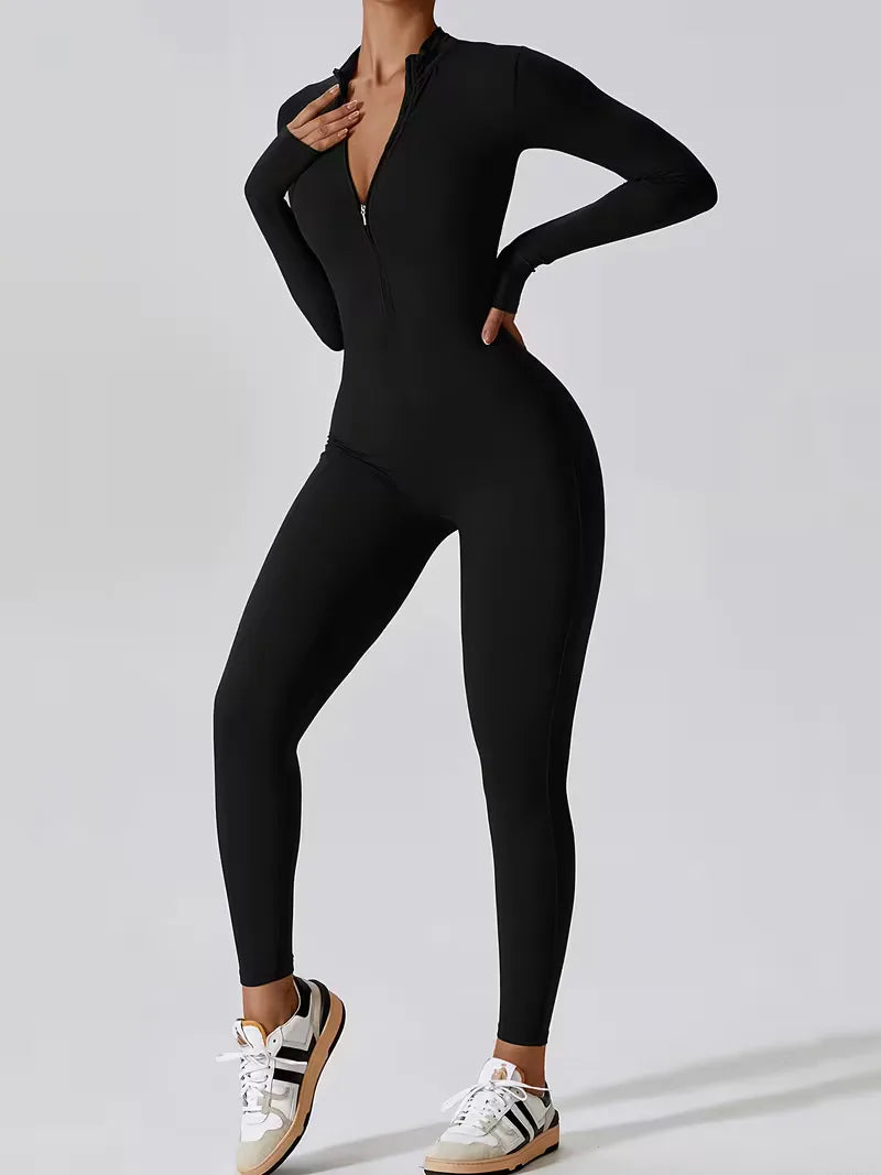 Jumpsuit with Mock Neckline