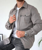 Shirt Jacket with Button Closure - Olaf