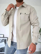 Shirt Jacket with Button Closure - Olaf