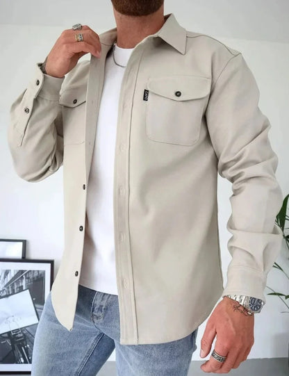 Shirt Jacket with Button Closure - Olaf