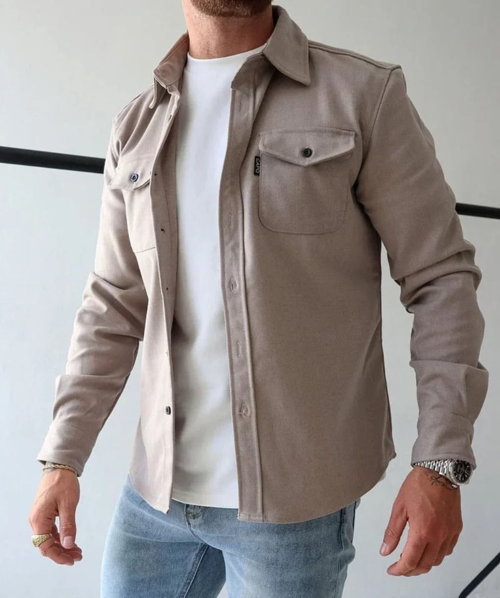 Shirt Jacket with Button Closure - Olaf
