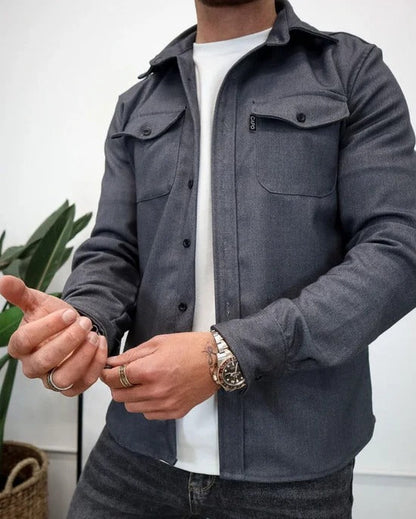 Shirt Jacket with Button Closure - Olaf