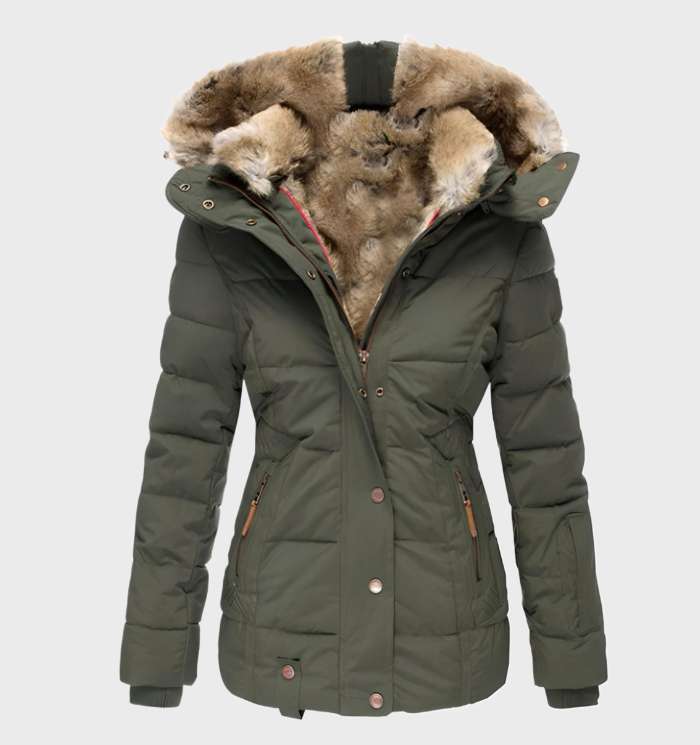 Giacca invernale slim fit spessa e calda con cappuccio - Midea