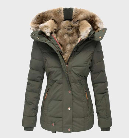 Giacca invernale slim fit spessa e calda con cappuccio - Midea