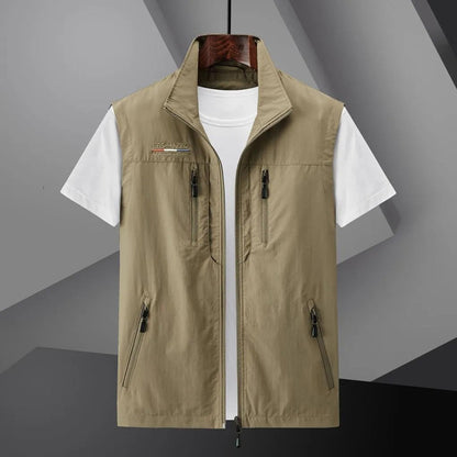 Multi-Pocket Utility Men's Summer Travel Gilet