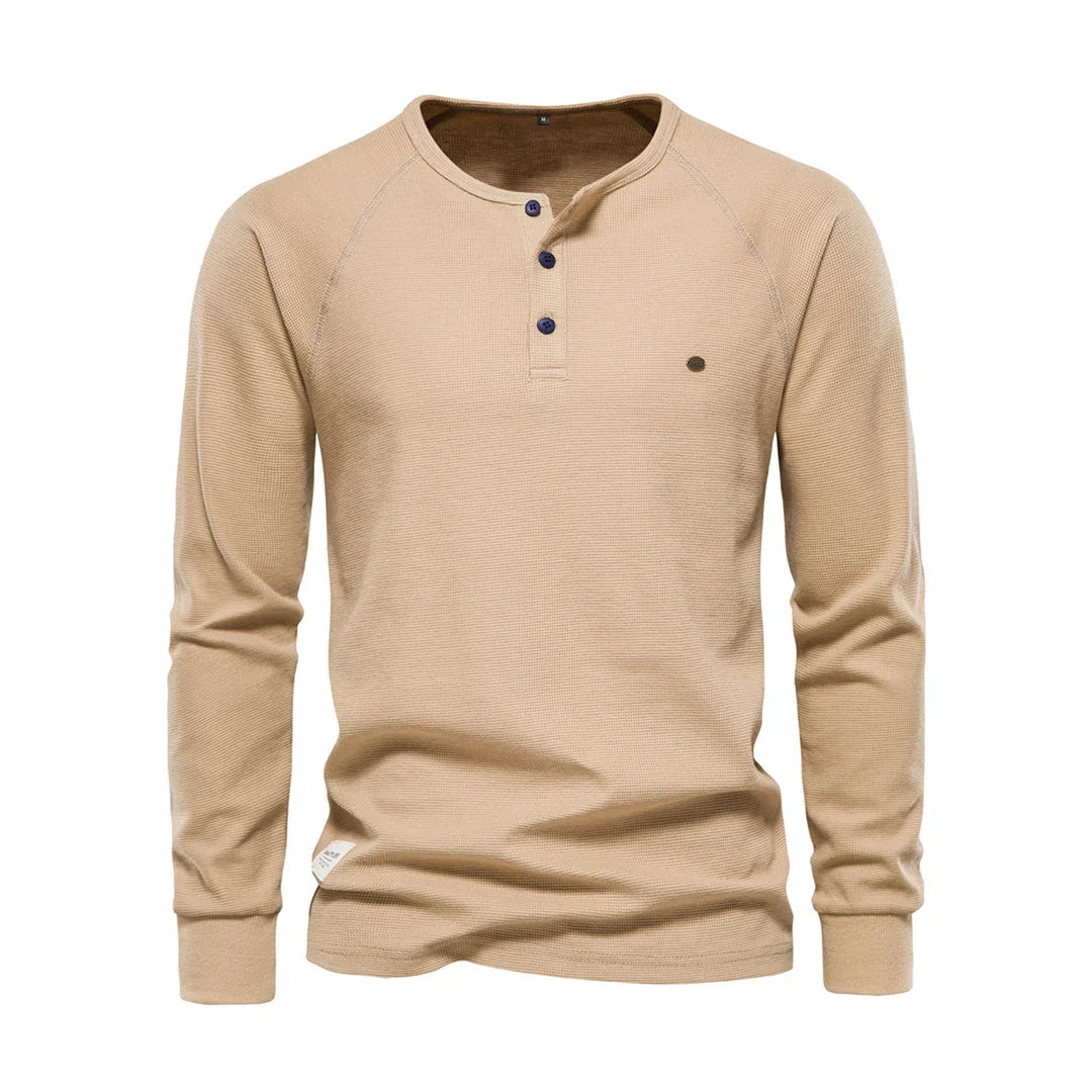 Men's Long Sleeve Shirt with Round Neck