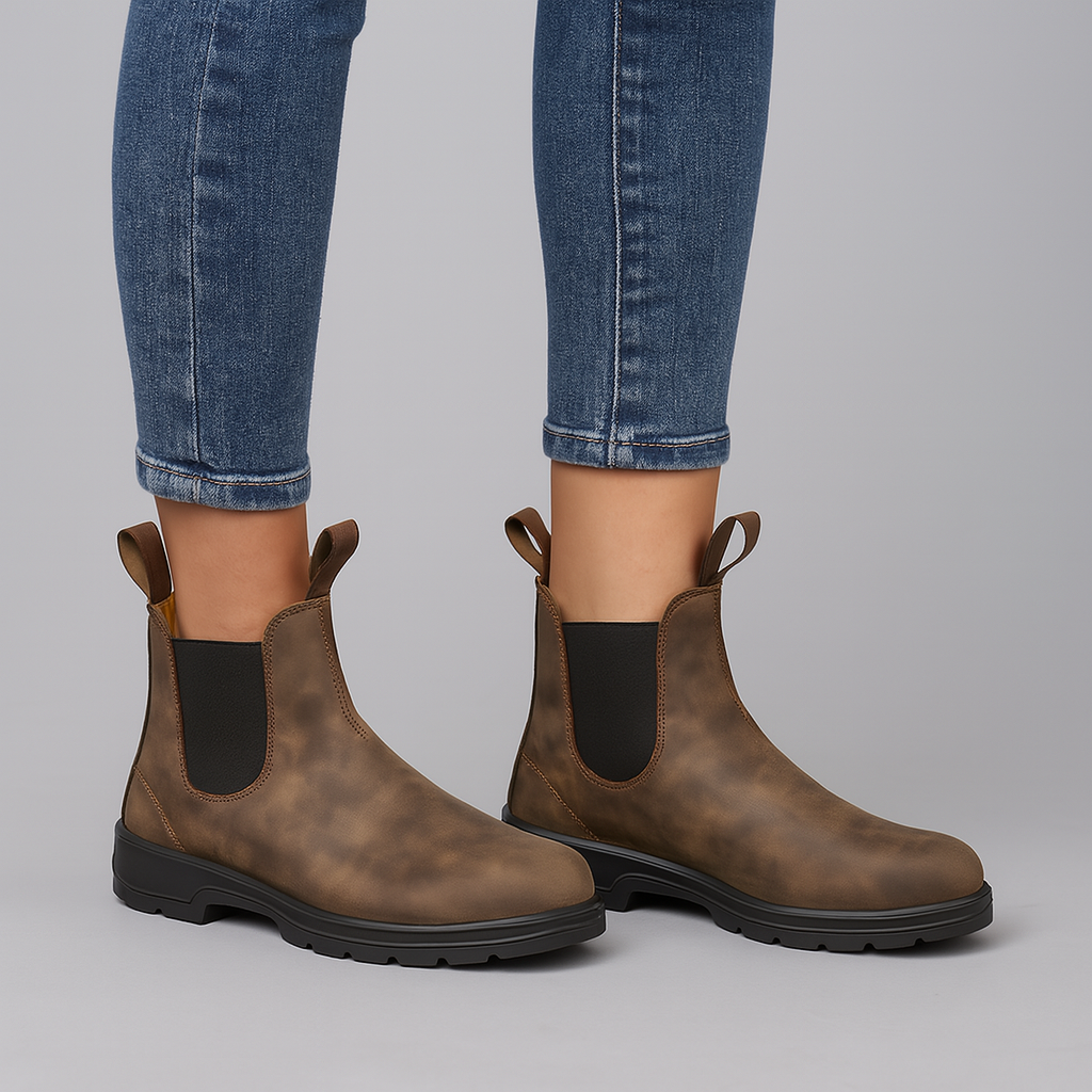 Ladies' Waterproof Chelsea Ankle Boots with Elastic Side Panels