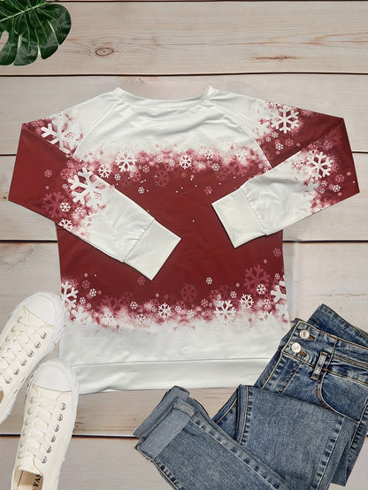 Kitty | Casual Christmas Cat Print Sweatshirt