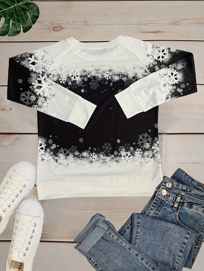 Kitty | Casual Christmas Cat Print Sweatshirt