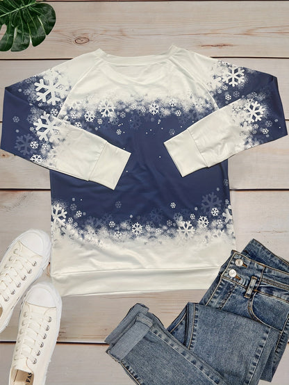 Kitty | Casual Christmas Cat Print Sweatshirt